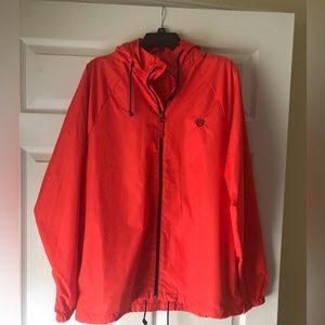 Orange windbreaker/raincoat. EUC. Worn twice. Lightweight.